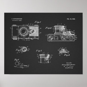 1936 Vintage Kamera Patent Kunst Zeichnung Druck Poster