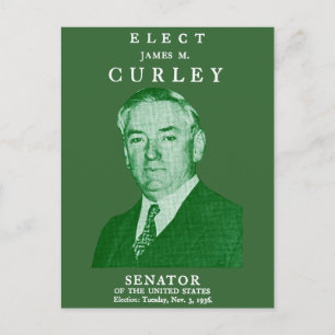 1936 Wählt Curley in den Kongress Postkarte