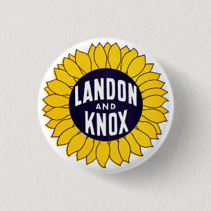 1936 Wählt Landon und Knox Button