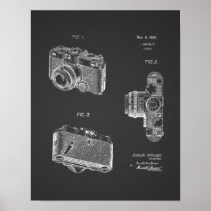 1937 Alte Kamera Patent Kunst Zeichnung Druck Poster