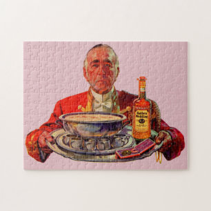 1937 Butler mit Tray und Golden Wedding Whiskey