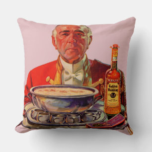 1937 Butler mit Tray und Golden Wedding Whiskey Kissen