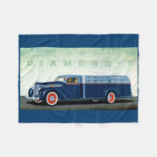 1937 Diamond-T-Blue LKW Fleecedecke