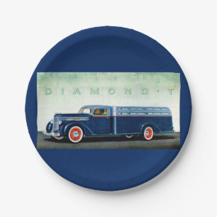 1937 Diamond-T-Blue LKW Pappteller
