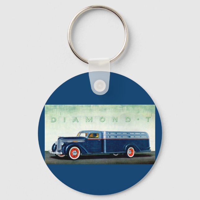 1937 Diamond-T-Blue LKW Schlüsselanhänger (Vorderseite)