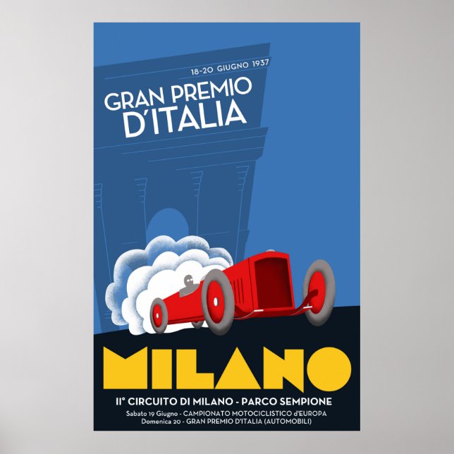1937 Italian Grand Prix Poster (Vorne)