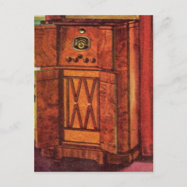 1937 Konsolenradio Postkarte (Vorderseite)