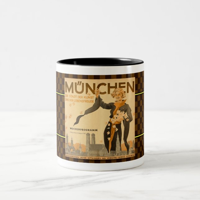 1937 MUNCHEN (MÜNCHEN) DEUTSCHE TOURISMUSBROSCHÜRE ZWEIFARBIGE TASSE (Mittel)