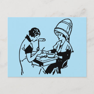 1937 Vintage Schönheitssalon Postkarte