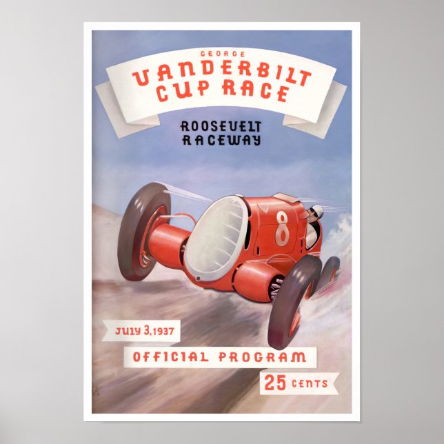 1937 Vintager Vanderbilt Cup Poster (Vorne)