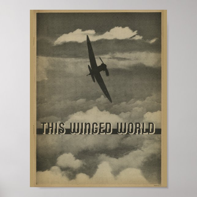 1938 Aviation Magazine Art Print Poster (Vorne)