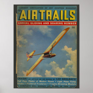 1938 Aviation Magazine Flugzeug Cover Art Druck Poster