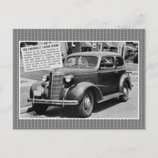 1938 Chevrolet 2-Türer-Klassiker Postkarte