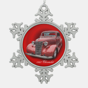 1938 CHEVROLET SCHNEEFLOCKEN Zinn-Ornament
