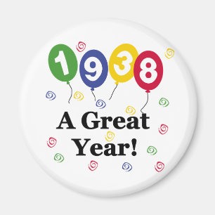1938 ein großartiges Jahr zum Geburtstag Magnet