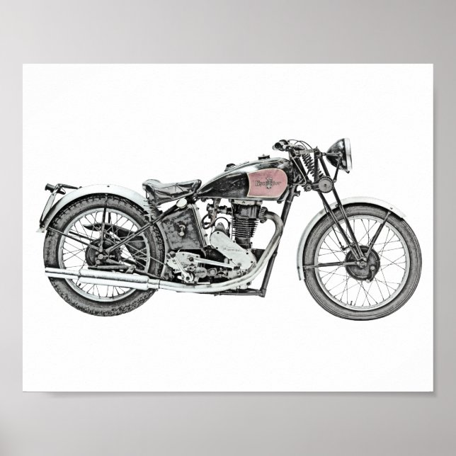 1938 Excelsior Warrior Motorrad Poster (Vorne)