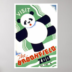 1938 im Zoo. Vintage Werbung Poster