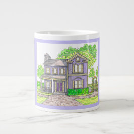 1938 viktorianisches Haus Jumbo-Tasse mit Lila