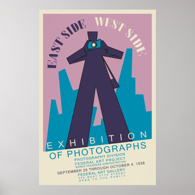 1938 Vintage Fotoausstellungspposter Poster (Vorne)