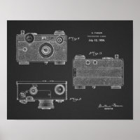 1938 Vintage-Kamera-Patentkunst-Druck