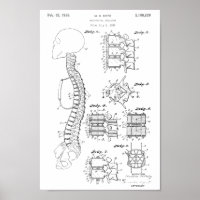 1938 Vintages Spine Model Patentschrift Art Print