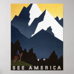 1938 WPA Sehen Sie Amerika Poster