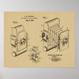 1939 Faltkamera Patent Art Zeichnend Druck Poster