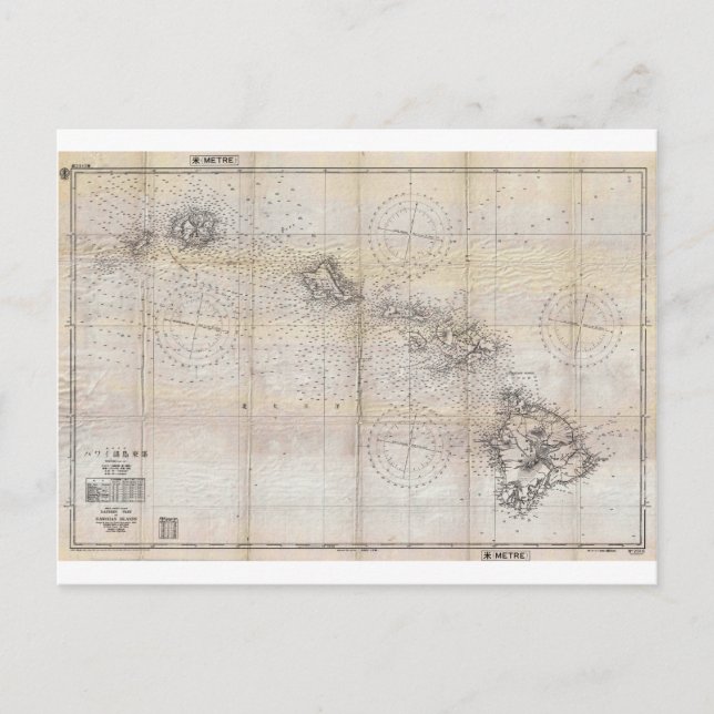 1939 Japanische Karte von Hawaii Pearl Harbor (Vorderseite)