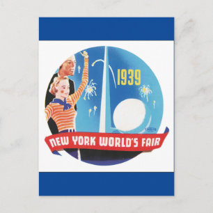 1939 New York World's Fair Vintage-Reiseposter Postkarte