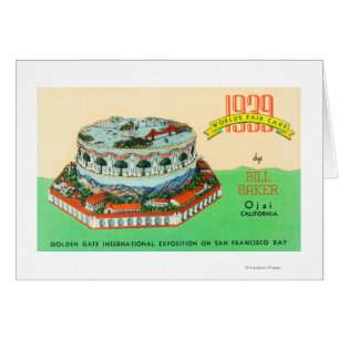 1939 Weltmesse-Kuchen durch Bill-Bäcker in Ojai