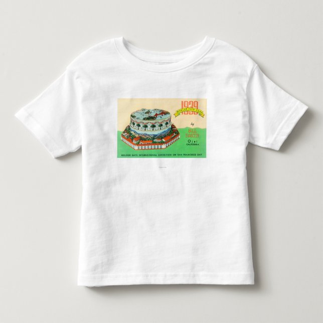1939 Weltmesse-Kuchen durch Bill-Bäcker in Ojai Kleinkind T-shirt (Vorderseite)