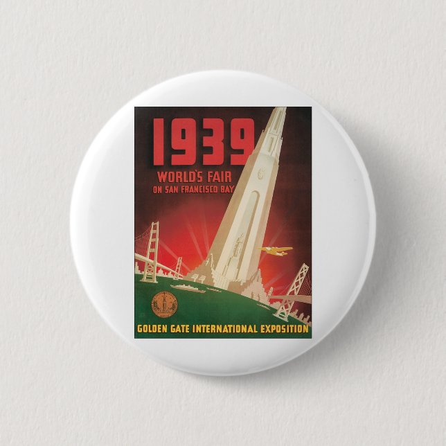 1939 Weltmesse San Francisco Bay Button (Vorderseite)