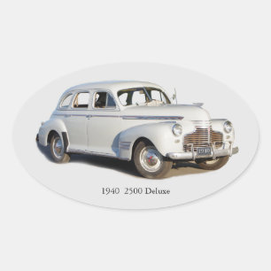 1940 2500 Deluxe-Aufkleber Ovaler Aufkleber