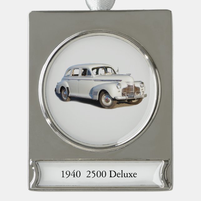 1940 2500 Deluxe-Banner Banner-Ornament Silber (Vorderseite)