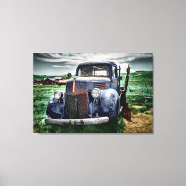 1940 Antiker Lkw farbiges Foto Leinwanddruck
