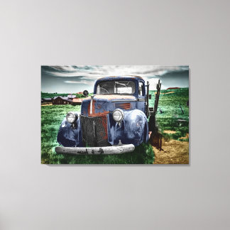 1940 Antiker Lkw farbiges Foto Leinwanddruck