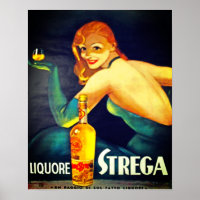 1940 Liquore Strega Werbeplakat