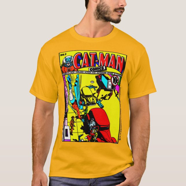 1940er CAT-MAN Comics T-Shirt (Vorderseite)
