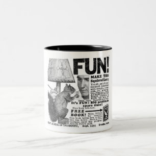 1940ER EICHHÖRNCHEN-LAMPE WERBUNG OH JE ZWEIFARBIGE TASSE