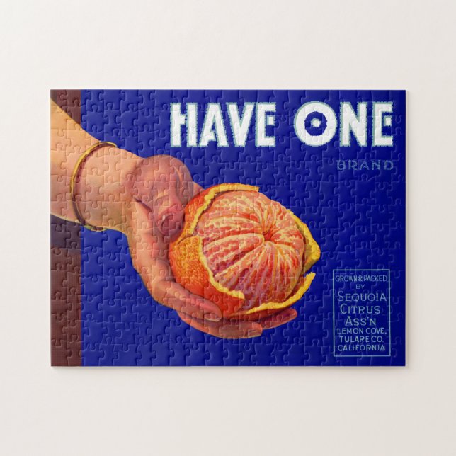 1940er haben ein orangefarbenes Katzenetikett (Horizontal)