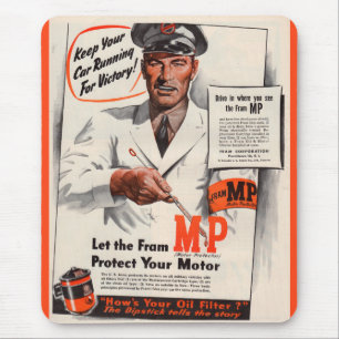 1940er Jahre Behielt dein Auto für Siegerad Mousepad