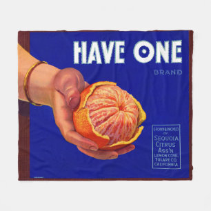 1940er Jahre haben ein orangefarbenes Etikett Fleecedecke