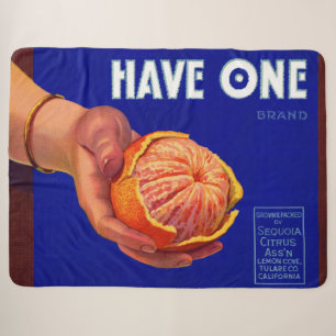 1940er Jahre haben ein orangefarbenes Etikett Sherpadecke