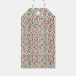 1940er Jahre Utility Floral Sprig Muster Geschenkanhänger