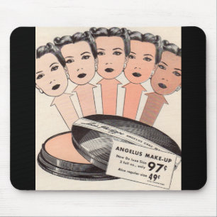 1940er Jahre Werbung für Angelus Make-up Mousepad