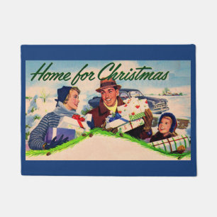 1940er Weihnachten Zuhause Fußmatte