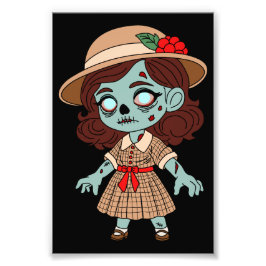 1940er Zombie Mädchen Fotodruck