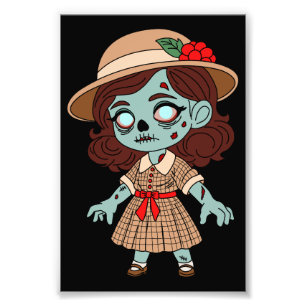 1940er Zombie Mädchen Fotodruck