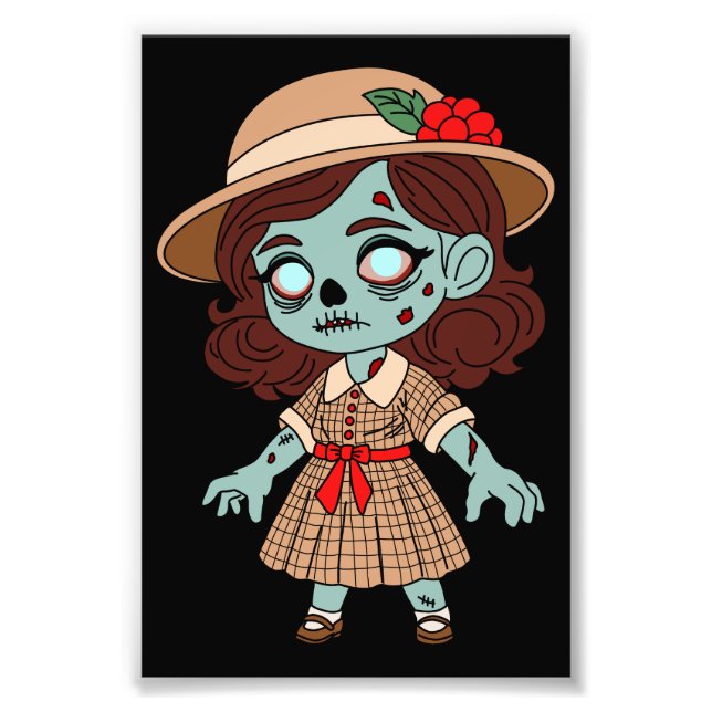 1940er Zombie Mädchen Fotodruck (Vorne)