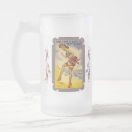 1940s Baignade Beauté Funny Frosted Beer Mug